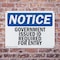 Signmission Government Issued ID Required For Entry OSHA Notice Sign, Plastic, 10in W x 7in L, 2PK OS-2PACK-NS-P-710-L-13156 - alternate 6